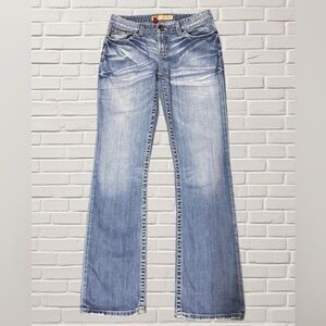 BKE Denim Kate Boot Jeans Women’s 29x33.5 Light Wash Stretch Bootcut Embroidered